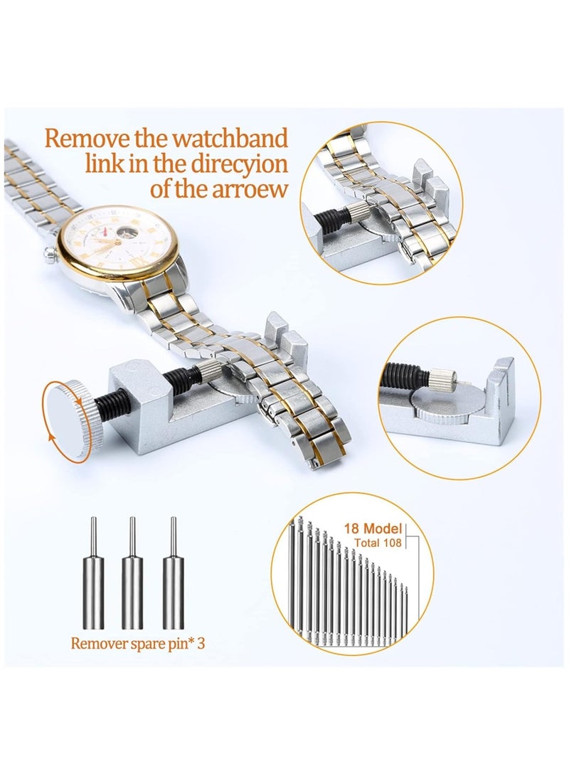 مجموعة أدوات منزلية أداة إصلاح ساعة مهنية جديدة 149 في 1 استبدال حزام بطارية مزيج تفكيك إصلاح ساعة مجموعة أدوات يدوية - Image 4